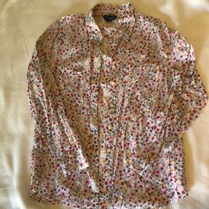 Gap flower button up shirt